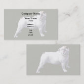 Carte De Visite Bouledogue Fier (Devant / Derrière)