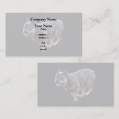 Carte De Visite Bouledogue français en course (Devant / Derrière)