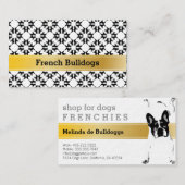 Carte De Visite Bouledogue français luxe (Devant / Derrière)