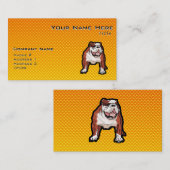 Carte De Visite Bouledogue jaune (Devant / Derrière)