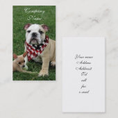 Carte De Visite bouledogue patriotique (Devant / Derrière)