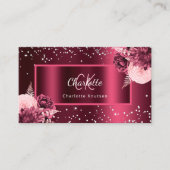 Carte De Visite Boules Bourgogne monogramme élégant code QR (Devant)