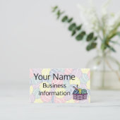 Carte De Visite Boules Crochet de Fil et panier (Debout devant)