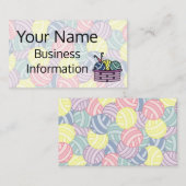 Carte De Visite Boules Crochet de Fil et panier (Devant / Derrière)