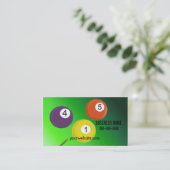 Carte De Visite Boules de billard (Debout devant)