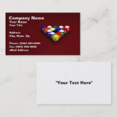 Carte De Visite boules de billard 3D (Devant / Derrière)