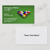 Carte De Visite boules de billard 3D (Devant / Derrière)