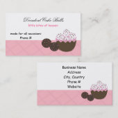 Carte De Visite Boules de gâteaux décadentes à la vanille et au ch (Devant / Derrière)