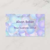 Carte De Visite Boules disco dans les couleurs pastel arc-en-ciel  (Devant)