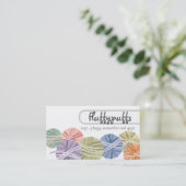 Carte De Visite Boules fluides de fil tricot bonnet crochet (Debout devant)