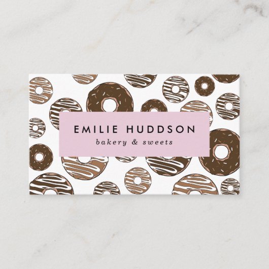 Carte De Visite Boulettes de chocolat, Sucres, Boutique de gâteaux (Devant)