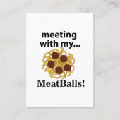 Carte De Visite Boulettes De Viande Drôle Rencontre Avec Mes Boule (Devant)