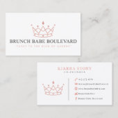 Carte De Visite Boulevard Brunch Babe - Kiarra (Devant / Derrière)