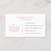 Carte De Visite Boulevard Brunch Babe - Kiarra (Dos)