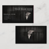 Carte De Visite Boulon de foudre; noir Cool (Devant / Derrière)