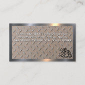 Carte De Visite Boulons et noix | Plaqué en acier (Dos)