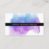 Carte De Visite Boulot d'aquarelle Indigo (Devant)