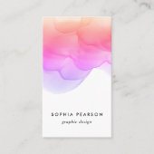 Carte De Visite Boulot d'aquarelle moderne | Médias sociaux vertic (Devant)