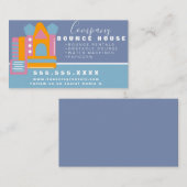 Carte De Visite Bounce House Logo Fête Carnaval Locations Pink Blu (Devant / Derrière)