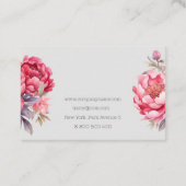 Carte De Visite bouquet d'aquarelle (Dos)