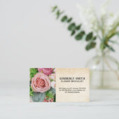 Carte De Visite Bouquet de belles fleurs (Debout devant)