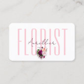 Carte De Visite Bouquet de Boho Pastel rose Aesthétique (Devant)