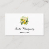 Carte De Visite Bouquet de citron aux fleurs blanches (Devant)