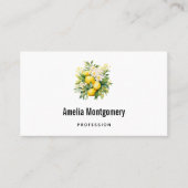 Carte De Visite Bouquet de citron aux fleurs blanches (Devant)