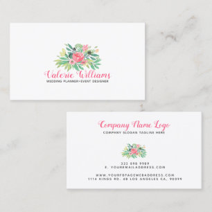 Carte De Visite Bouquet de fleurs aquarelles