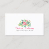 Carte De Visite Bouquet de fleurs aquarelles (Devant)