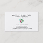 Carte De Visite Bouquet de fleurs aux aquarelles modernes (Dos)