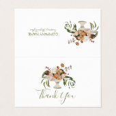 Carte De Visite Bouquet de fleurs aux couleurs rustiques (Extérieur déplié)