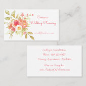 Carte De Visite Bouquet de fleurs d'aquarelle (Devant / Derrière)