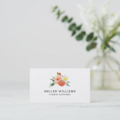 Carte De Visite Bouquet de fleurs de pêche (Debout devant)