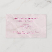 Carte De Visite Bouquet de fleurs de Roses bleus et de Couronne (Dos)