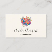 Bouquet de fleurs en rose orange et bleu Boho