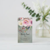 Carte De Visite Bouquet de fleurs fleuriste (Debout devant)