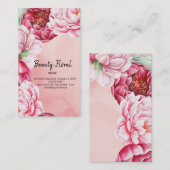 Carte De Visite Bouquet de fleurs fleuriste (Devant / Derrière)