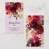 Carte De Visite Bouquet de fleurs fleuriste (Devant / Derrière)