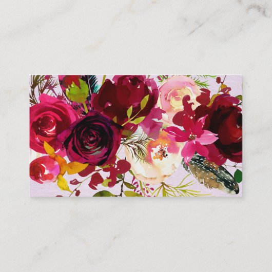 Carte De Visite Bouquet de fleurs fleuriste (Dos)