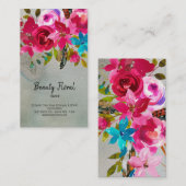 Carte De Visite Bouquet de fleurs fleuriste (Devant / Derrière)