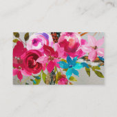 Carte De Visite Bouquet de fleurs fleuriste (Dos)