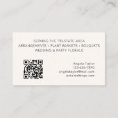 Carte De Visite Bouquet de fleurs fleuristes (Dos)