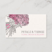 Carte De Visite Bouquet de fleurs fleuristes (Devant)