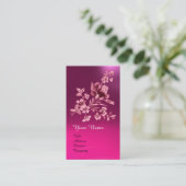 CARTE DE VISITE BOUQUET DE FLEURS PURPLES ROSE AVEC MONOGRAMME DE  (Debout devant)