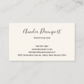 Carte De Visite Bouquet de fleurs rose et bleu élégant (Dos)