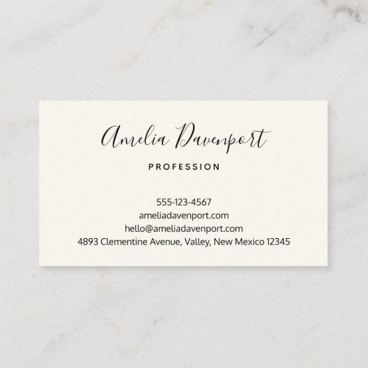 Carte De Visite Bouquet de fleurs rose et bleu élégant (Dos)