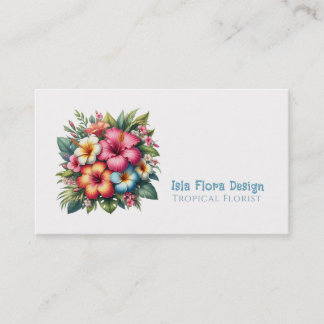 Carte De Visite Bouquet de fleurs tropicales