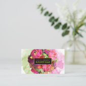 Carte De Visite Bouquet de mariées PixDezines/aquarelle/florale (Debout devant)