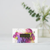 Carte De Visite Bouquet de mariées PixDezines/aquarelle/florale (Debout devant)